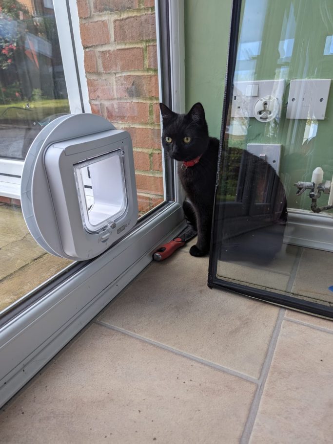SureFlap Microchip Connect into Glass SureFlap Microchip Cat Flap through Glass