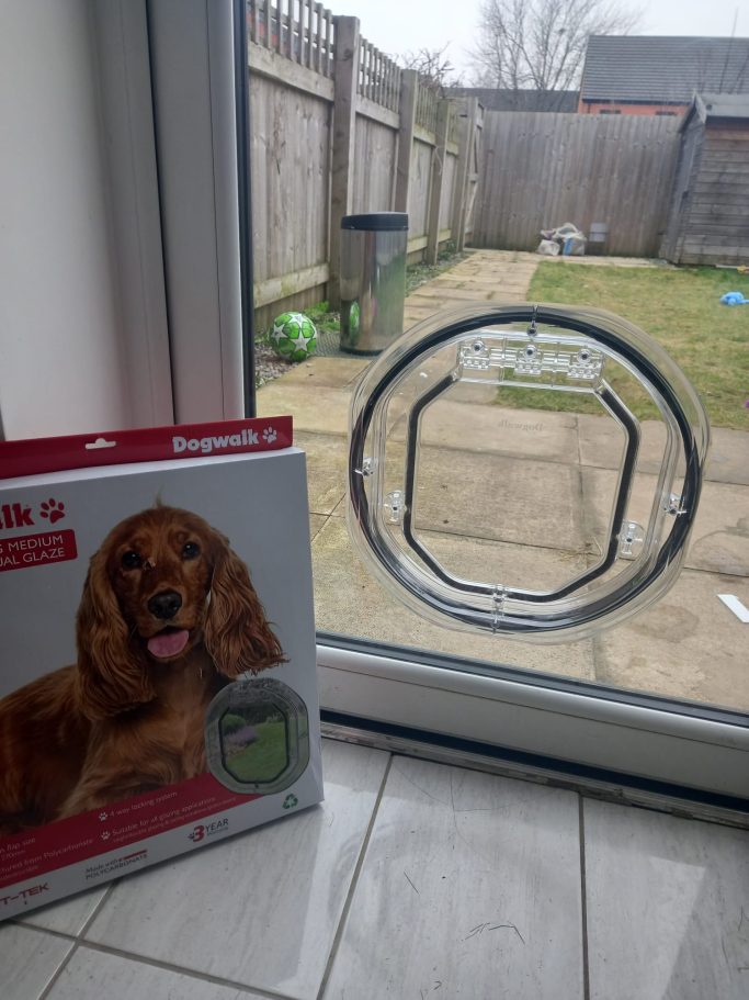 Large Clear Manual Dog Door into Glass Large Clear Manual Dog Door into Glass