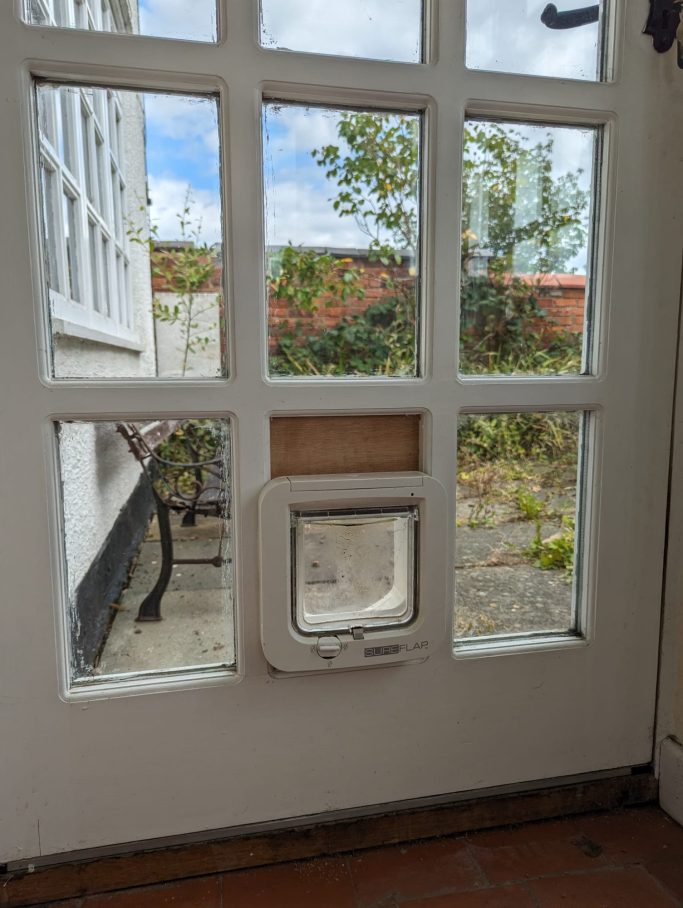 SureFlap Microchip Cat Flap through Wood SureFlap Microchip Cat Flap through Wood